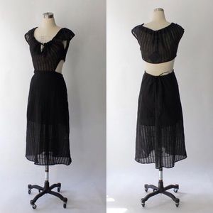 Reformation Abuela Dress in Black